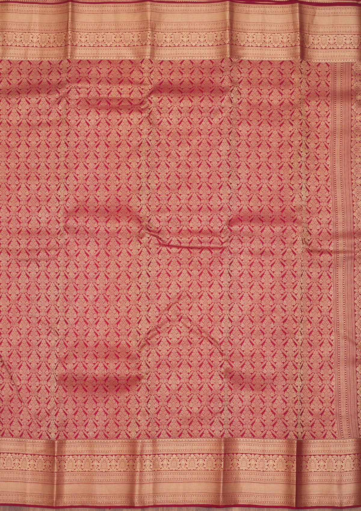 Dark Maroon Zariwork Pure Silk Saree