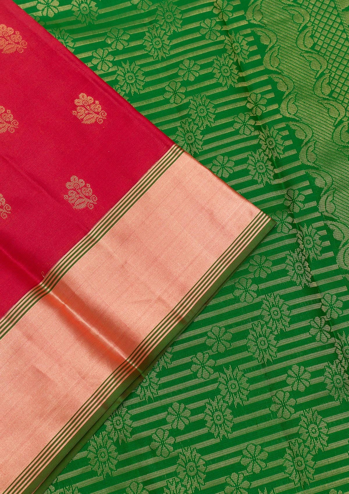 Dark Maroon Zariwork Pure Silk Saree-Koskii