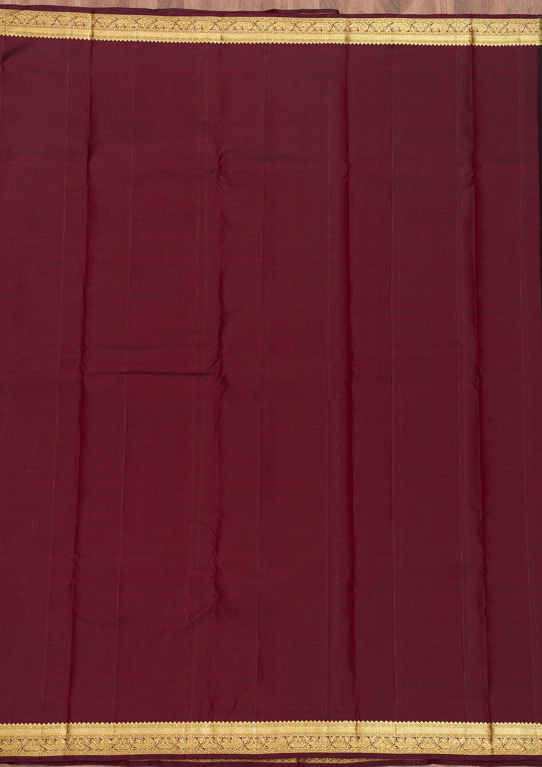 Dark Maroon Zariwork Pure Silk Saree-Koskii