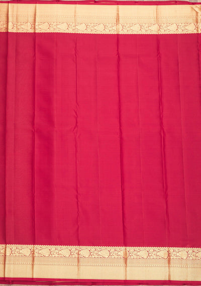 Dark Maroon Zariwork Pure Silk Saree-Koskii