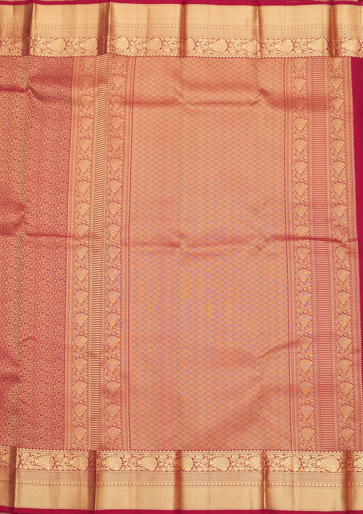 Dark Maroon Zariwork Pure Silk Saree-Koskii