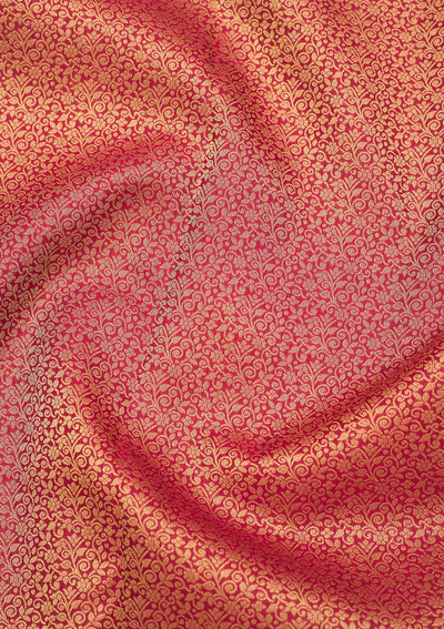 Dark Maroon Zariwork Pure Silk Saree-Koskii