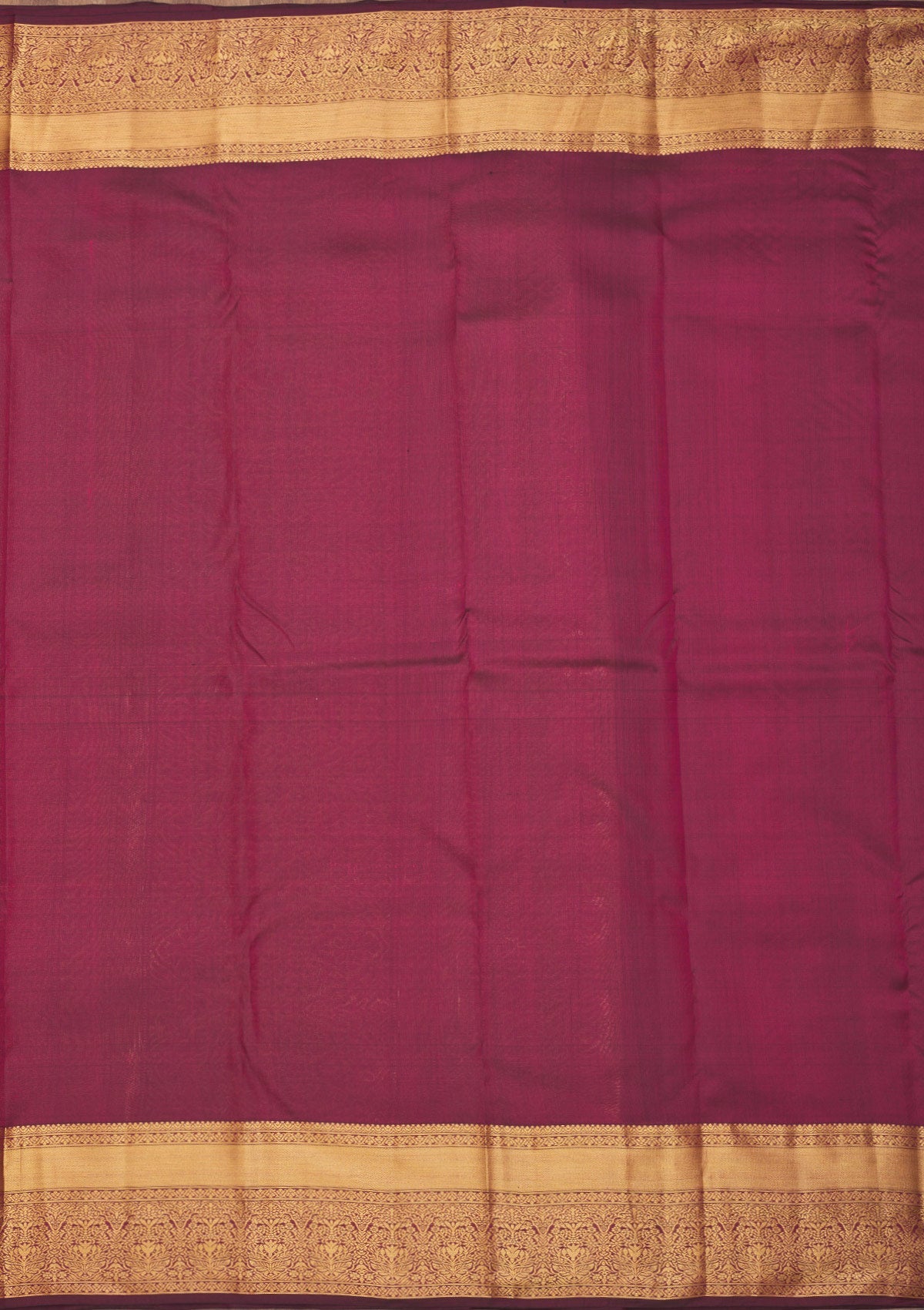 Dark Maroon Zariwork Pure Silk Saree