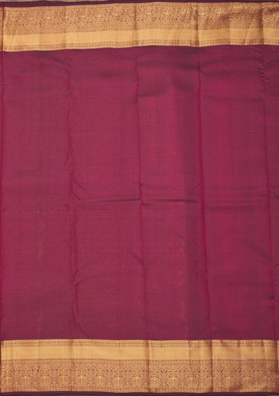 Dark Maroon Zariwork Pure Silk Saree