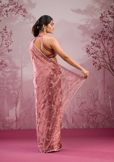 Gold Cutdana Georgette Saree
