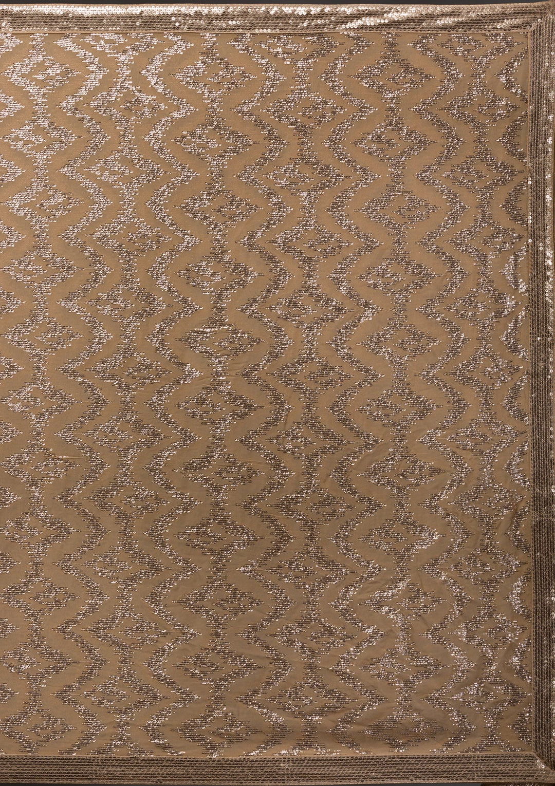 Gold Sequins Georgette Saree-Koskii