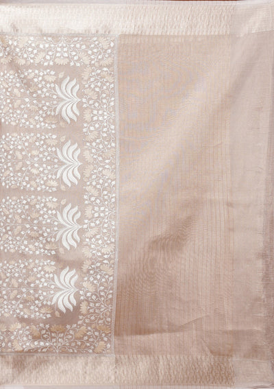 Gold Silver Zariwork Tissue Saree