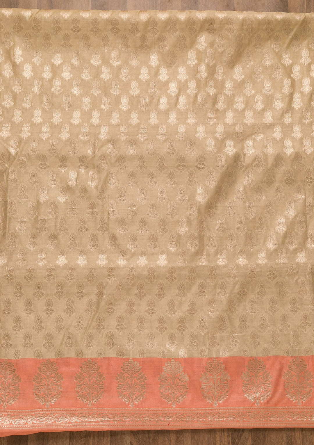 Gold Zariwork Banarasi Unstitched Salwar Suit-Koskii