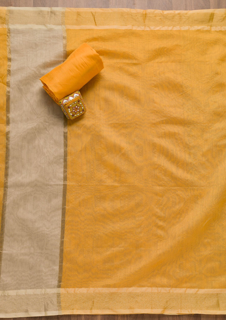 Gold Zariwork Brocade Unstitched Salwar Kameez-Koskii