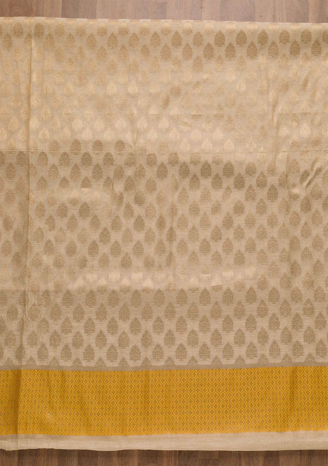 Gold Zariwork Brocade Unstitched Salwar Kameez-Koskii