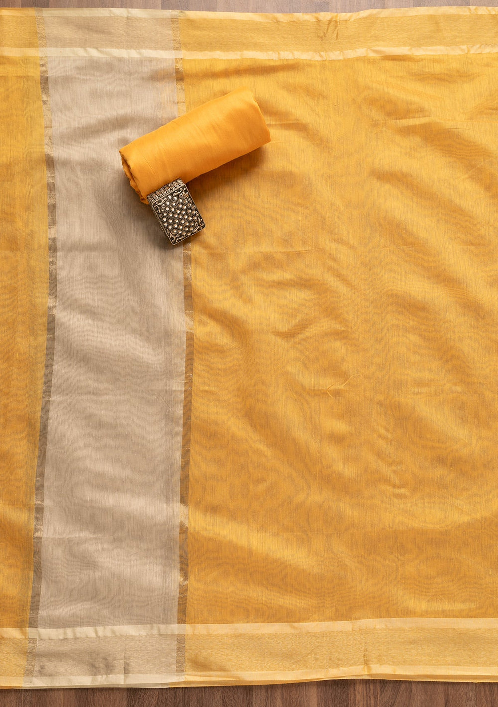 Gold Zariwork Brocade Unstitched Salwar Kameez-Koskii
