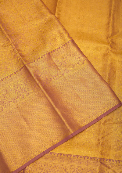 Gold Zariwork Pure Silk Saree-Koskii