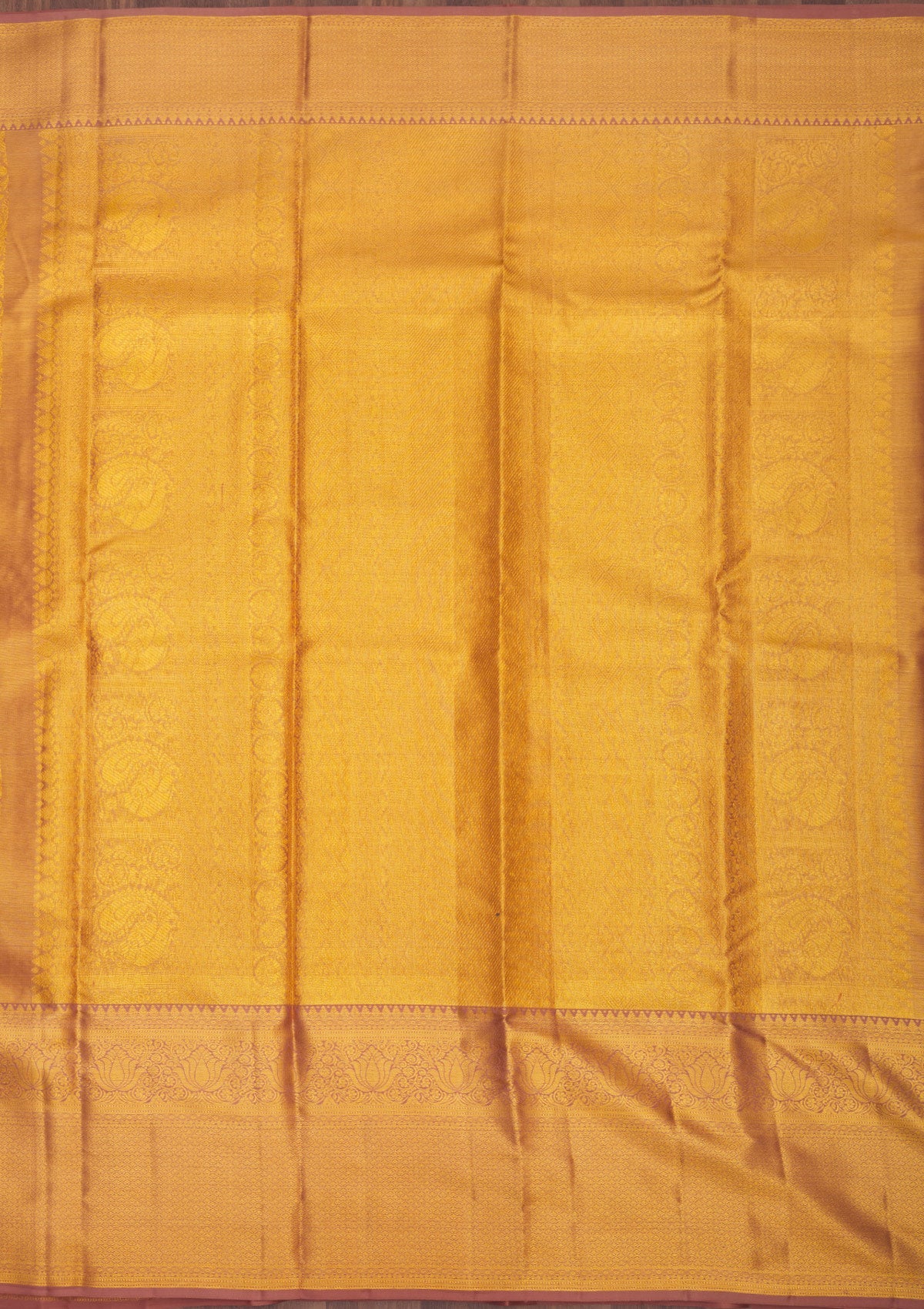 Gold Zariwork Pure Silk Saree-Koskii