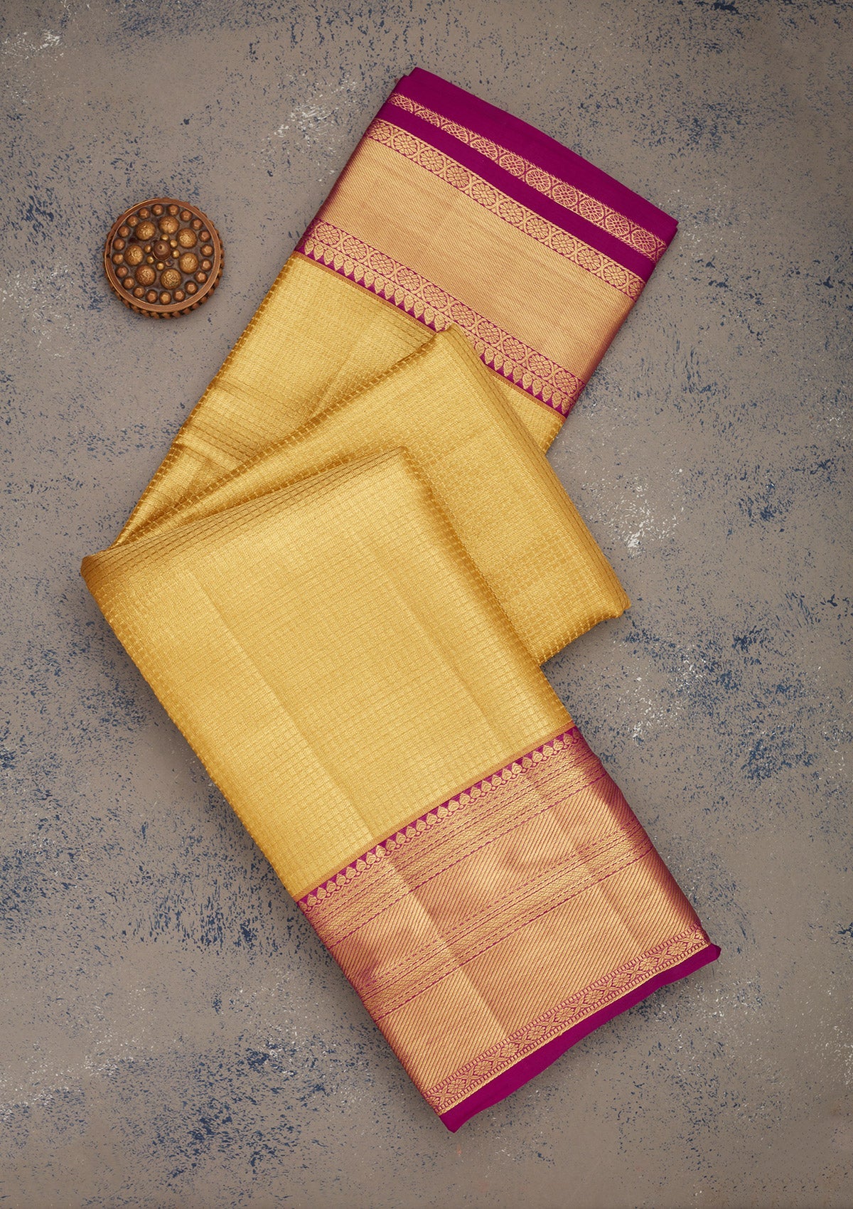 Gold Zariwork Pure Silk Saree-Koskii