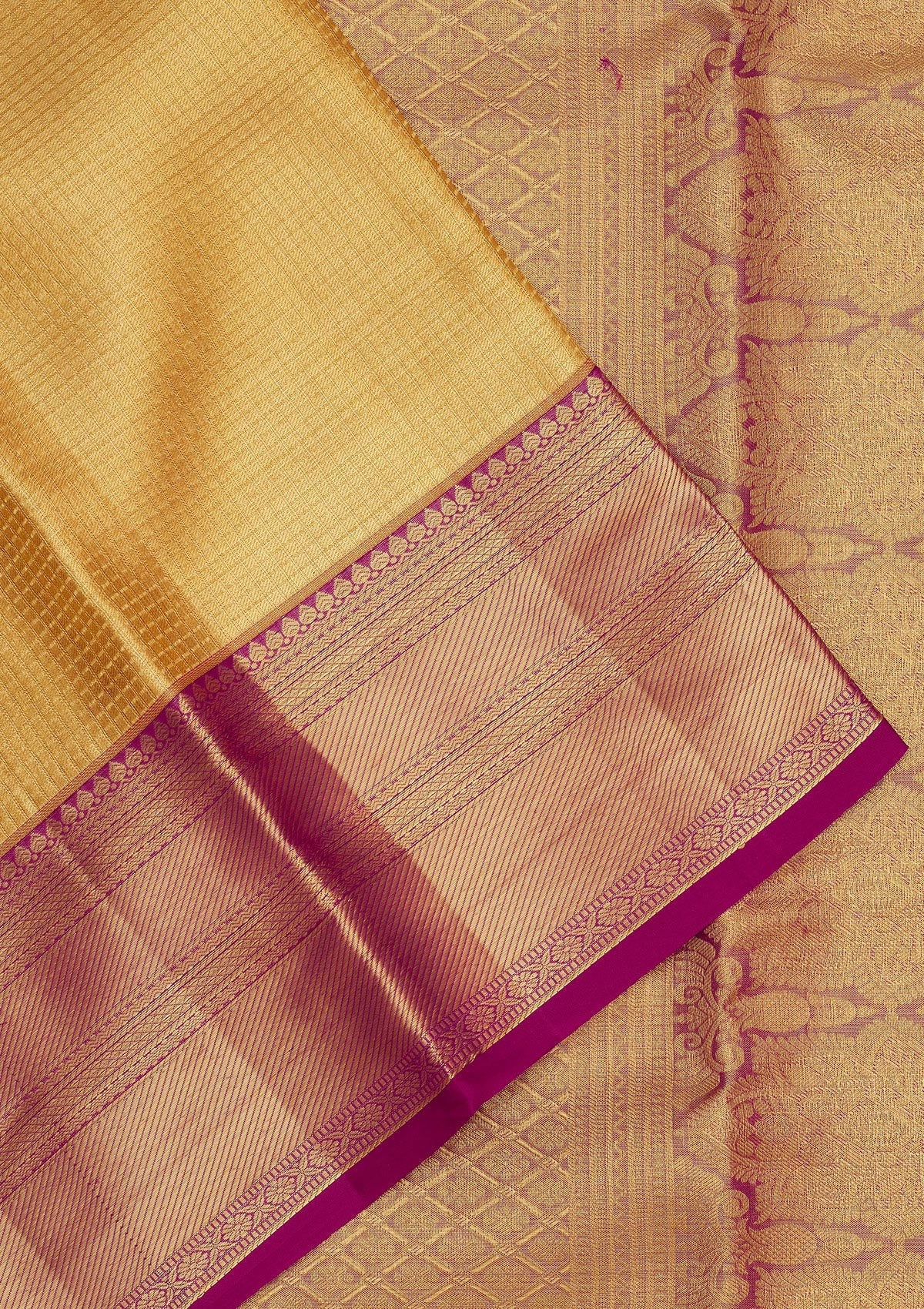 Gold Zariwork Pure Silk Saree-Koskii