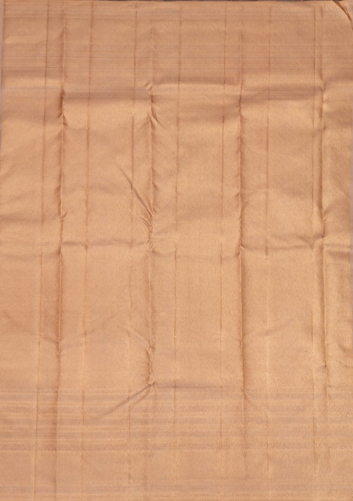 Gold Copper Zariwork Pure Silk Saree - Koskii