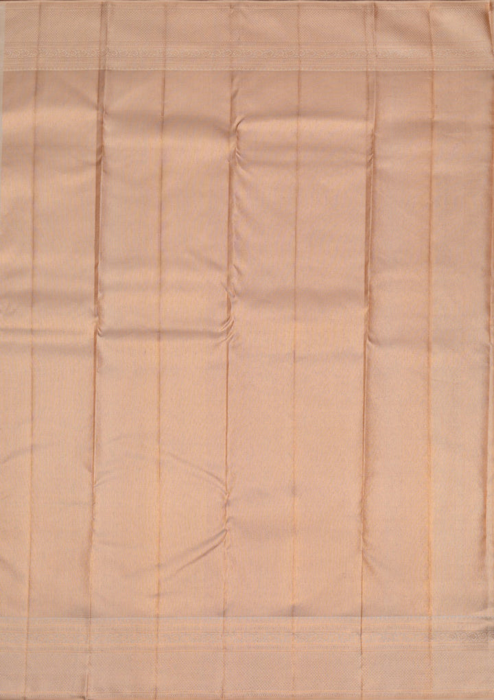 Gold Copper Zariwork Pure Silk Saree - Koskii