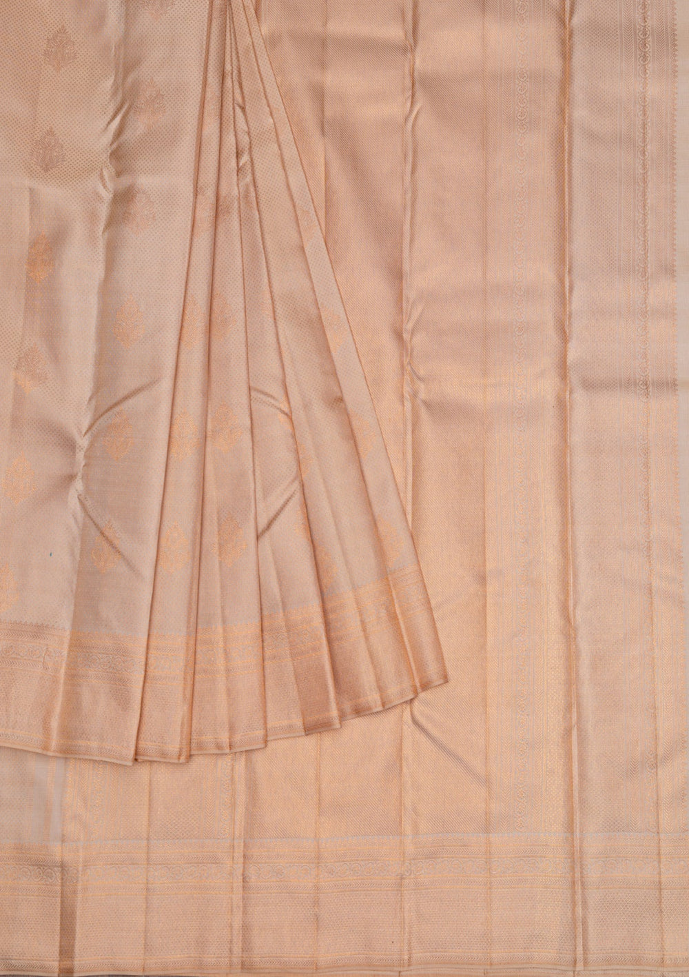 Gold Copper Zariwork Pure Silk Saree - Koskii