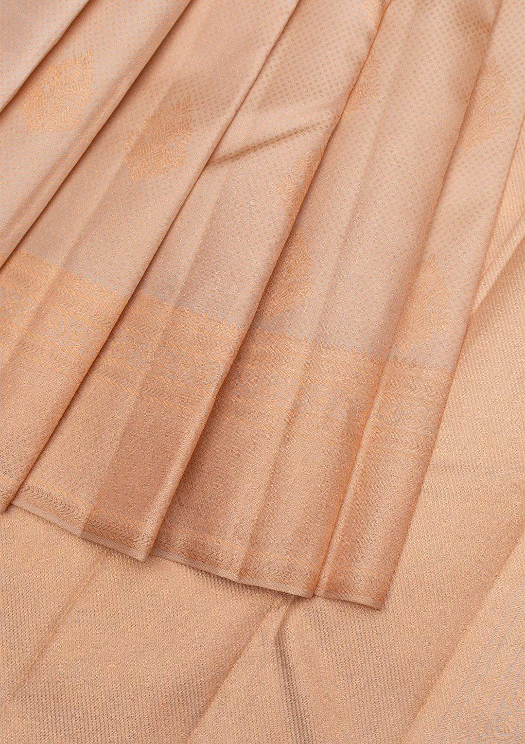 Gold Copper Zariwork Pure Silk Saree - Koskii