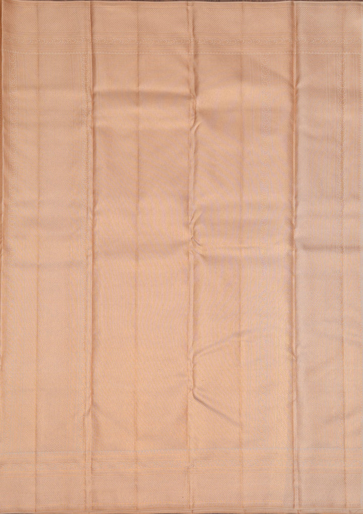Gold Copper Zariwork Pure Silk Saree - Koskii