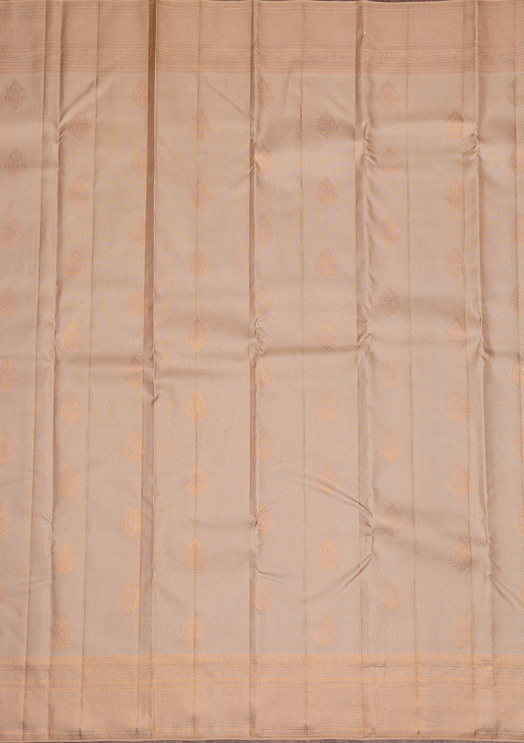 Gold Copper Zariwork Pure Silk Saree - Koskii