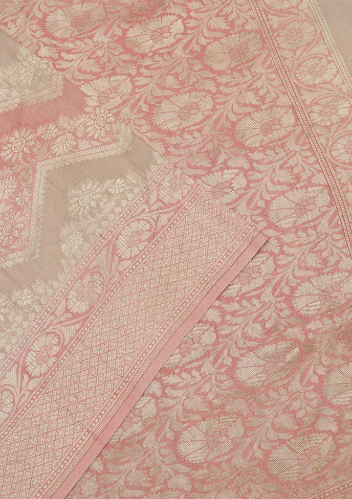 Gold Zariwork Pure Silk Saree-Koskii