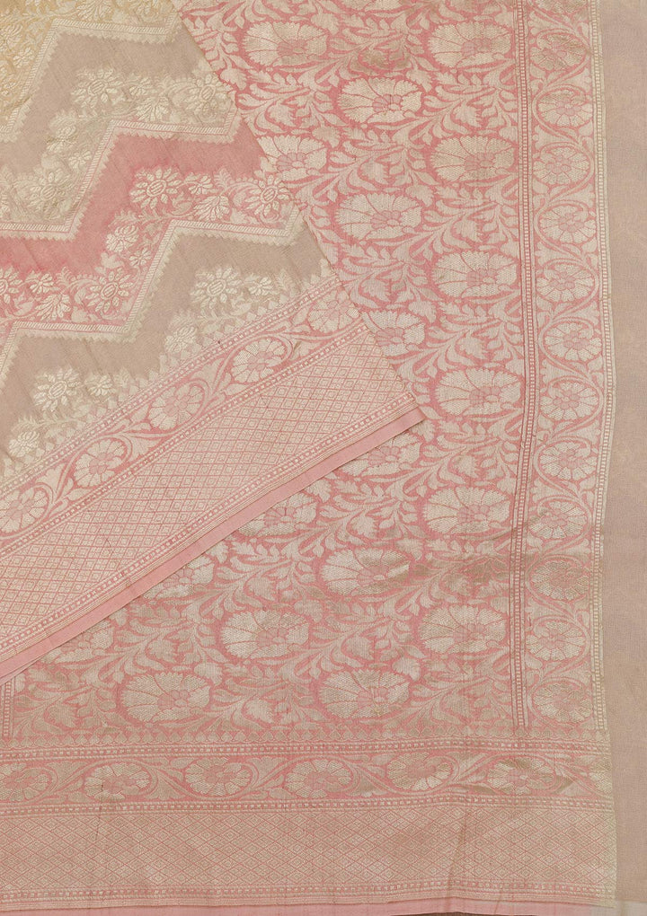 Gold Zariwork Pure Silk Saree-Koskii