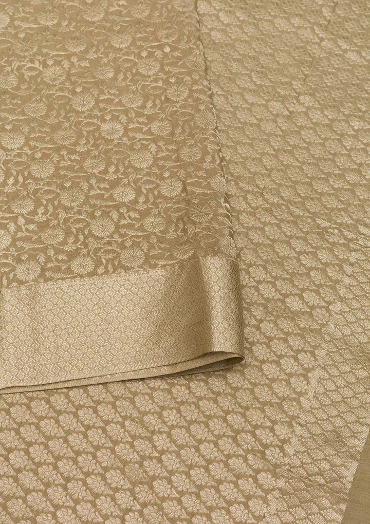 Gold Zariwork Pure Silk Saree-Koskii
