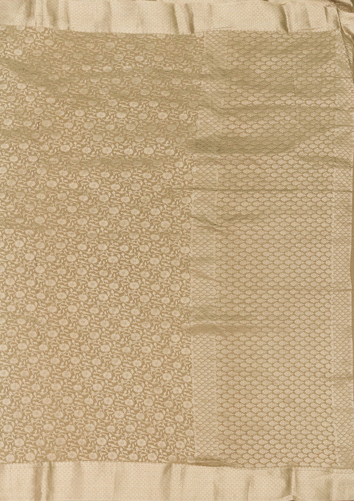 Gold Zariwork Pure Silk Saree-Koskii