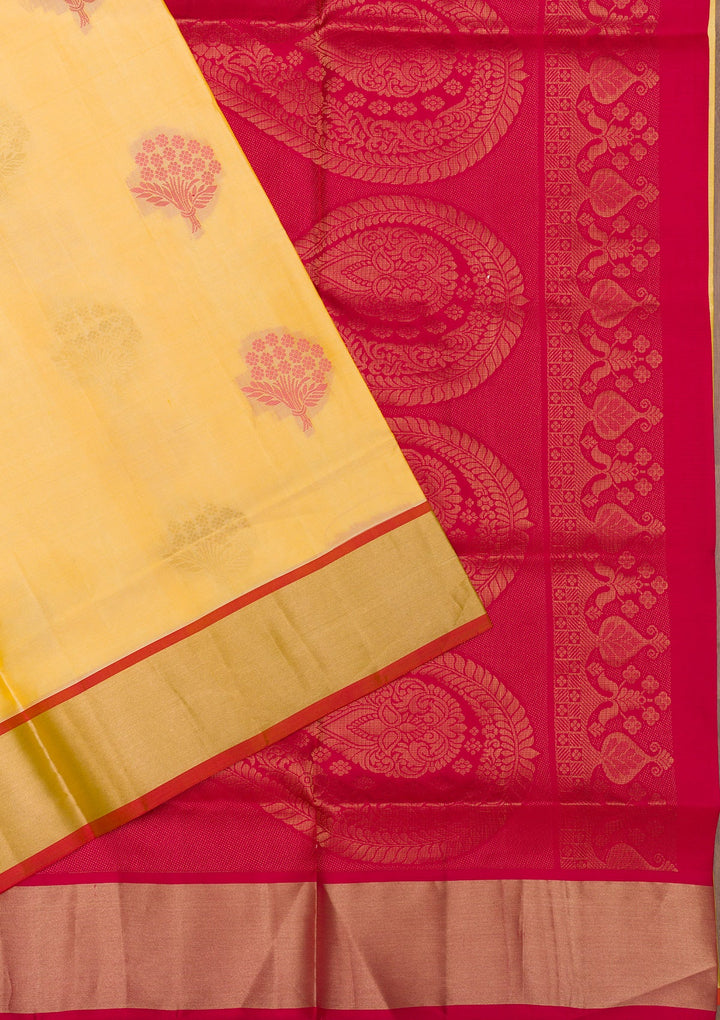Gold Zariwork Pure Silk Saree-Koskii
