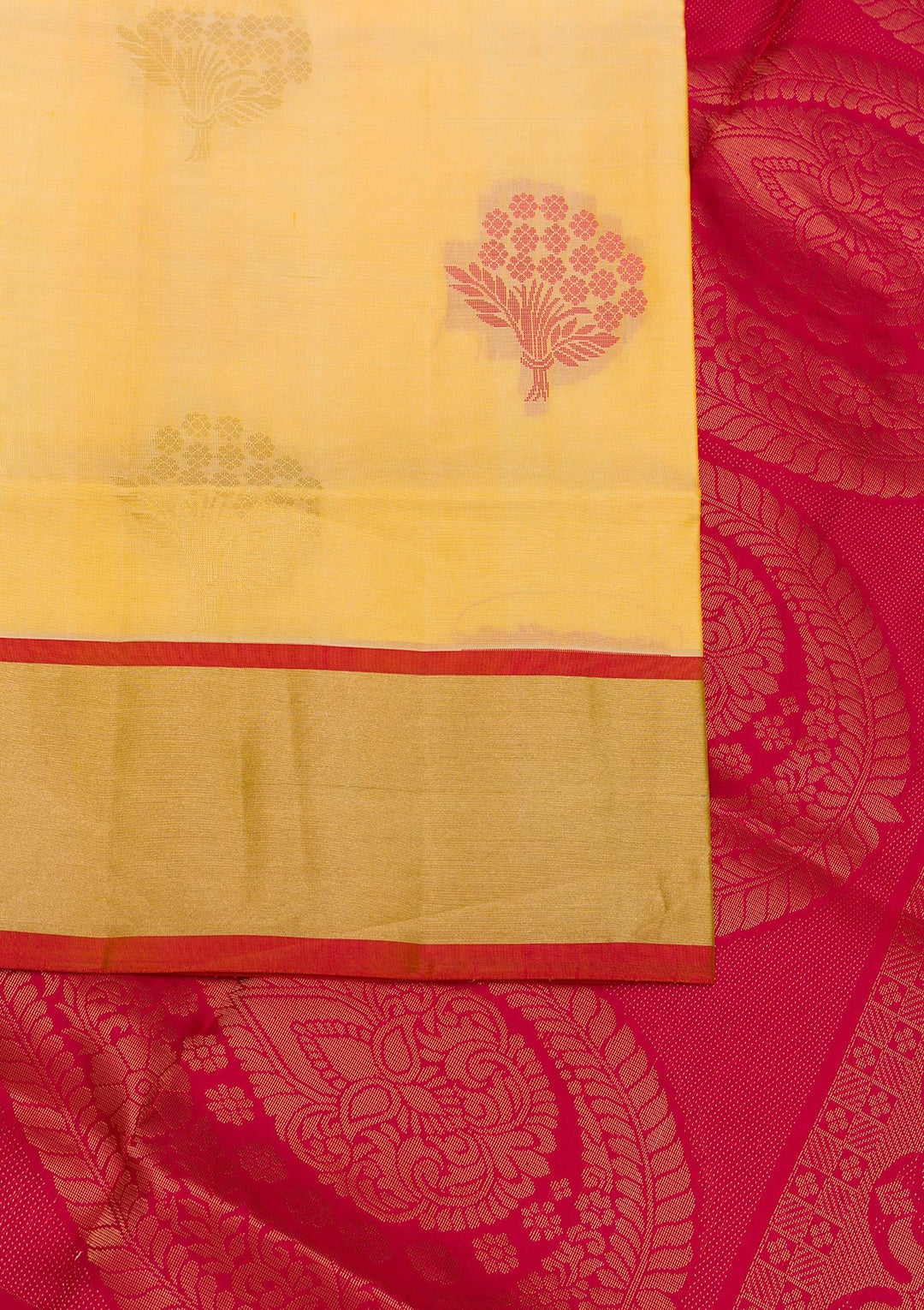 Gold Zariwork Pure Silk Saree-Koskii