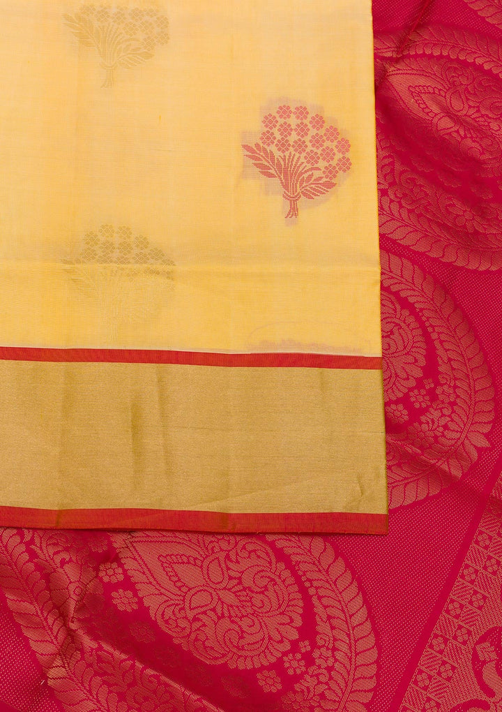 Gold Zariwork Pure Silk Saree-Koskii
