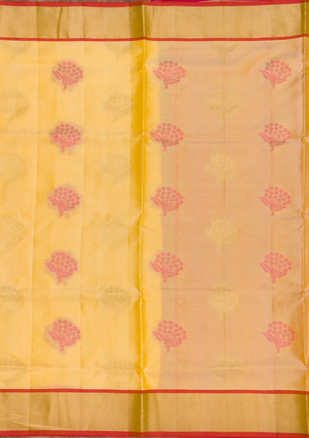 Gold Zariwork Pure Silk Saree-Koskii