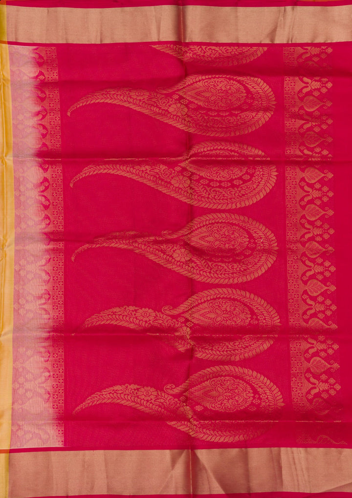 Gold Zariwork Pure Silk Saree-Koskii