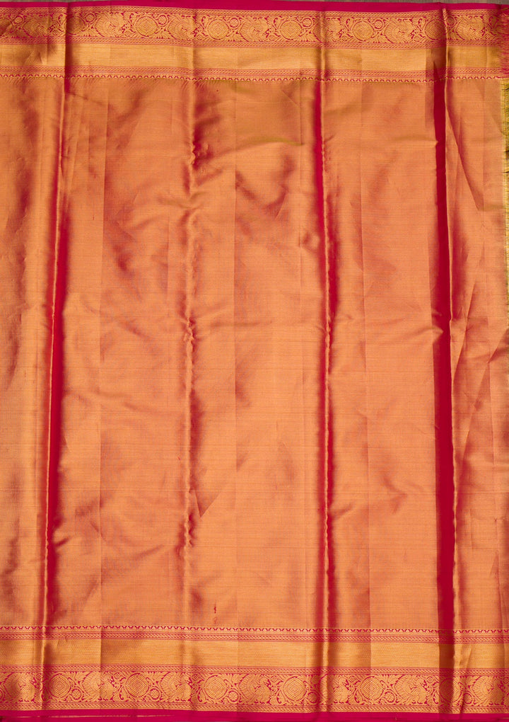 Gold Zariwork Pure Silk Saree-Koskii