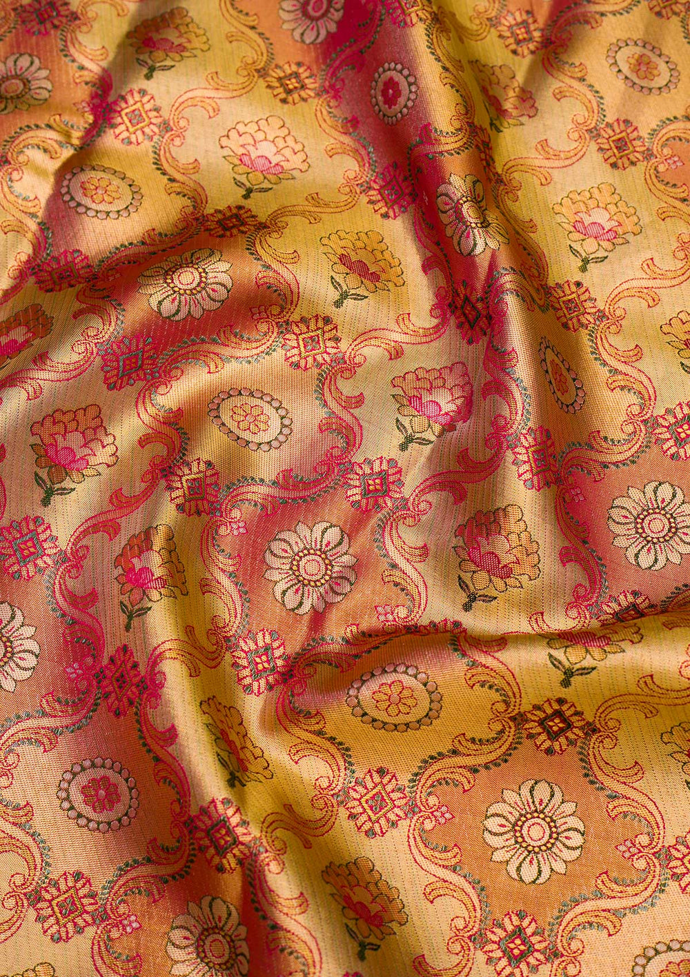 Gold Zariwork Pure Silk Saree-Koskii