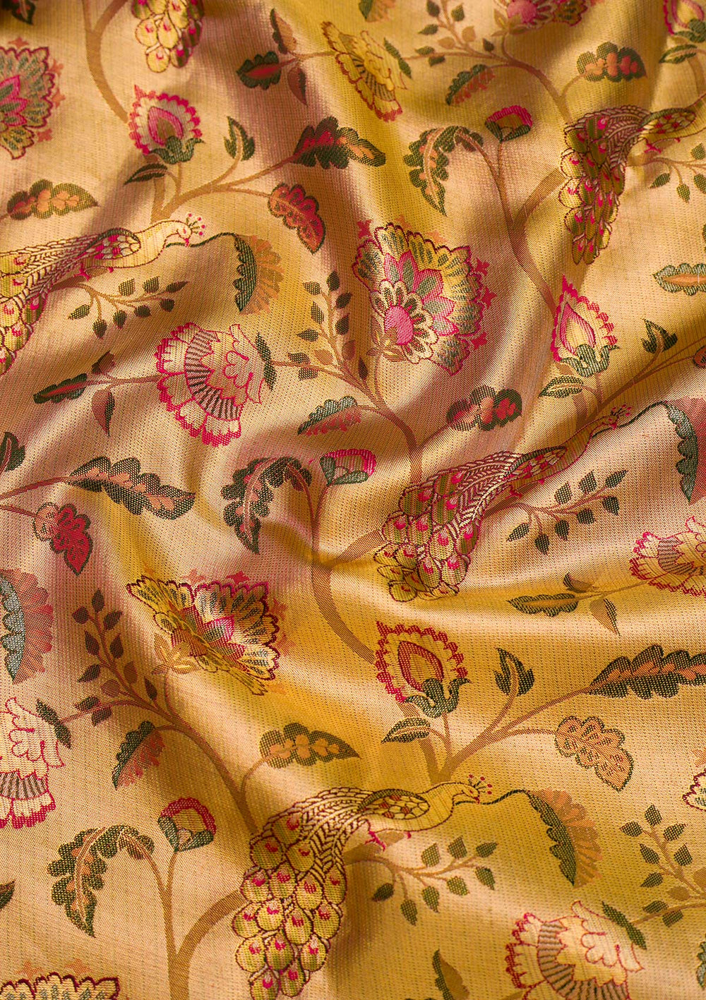 Gold Zariwork Pure Silk Saree-Koskii