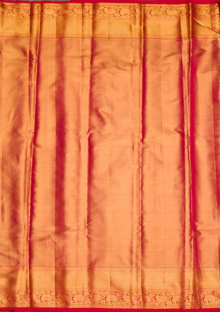 Gold Zariwork Pure Silk Saree-Koskii