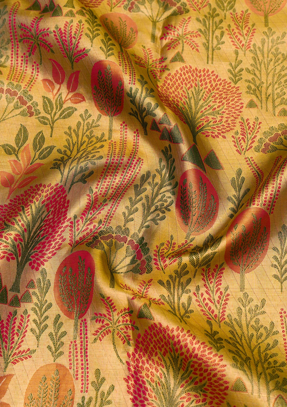 Gold Zariwork Pure Silk Saree-Koskii