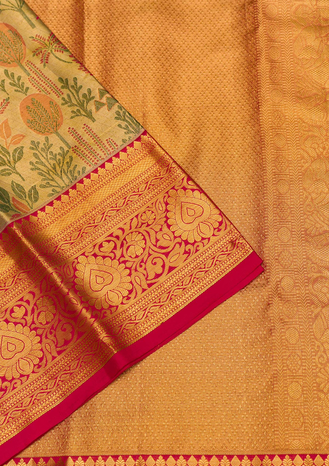 Gold Zariwork Pure Silk Saree-Koskii