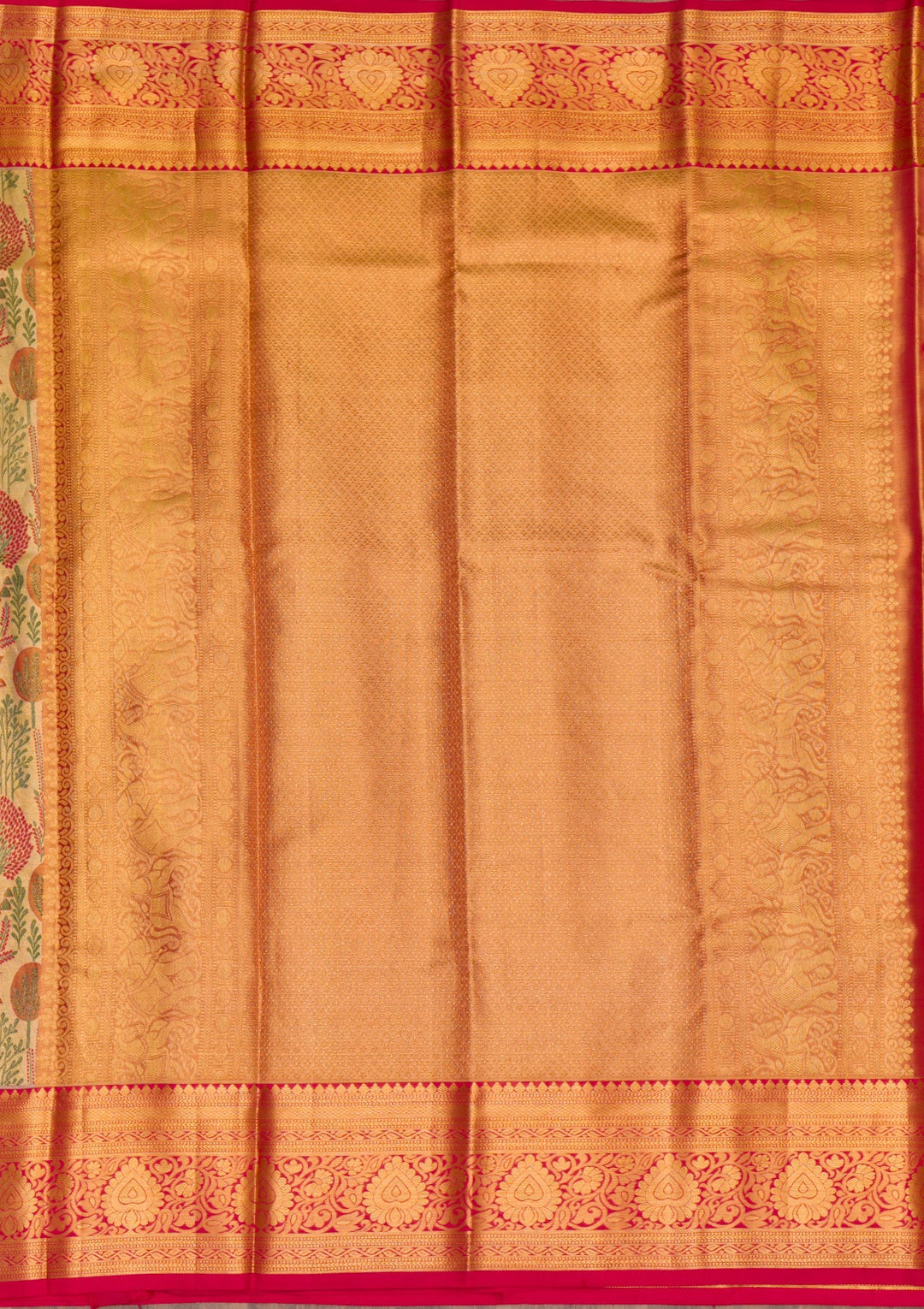Gold Zariwork Pure Silk Saree-Koskii