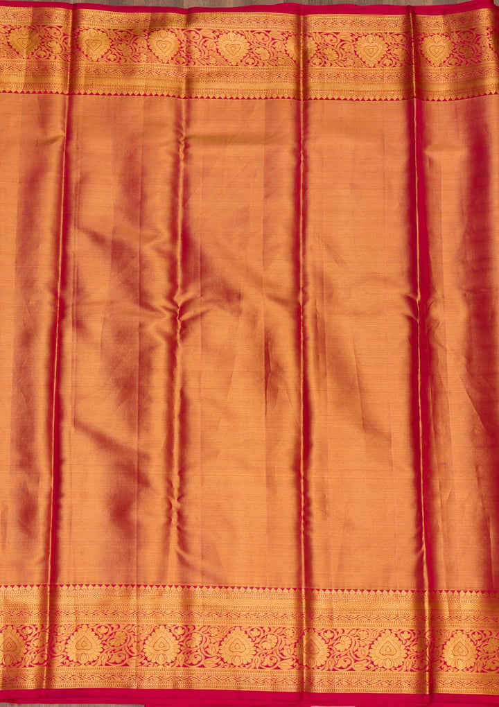 Gold Zariwork Pure Silk Saree-Koskii
