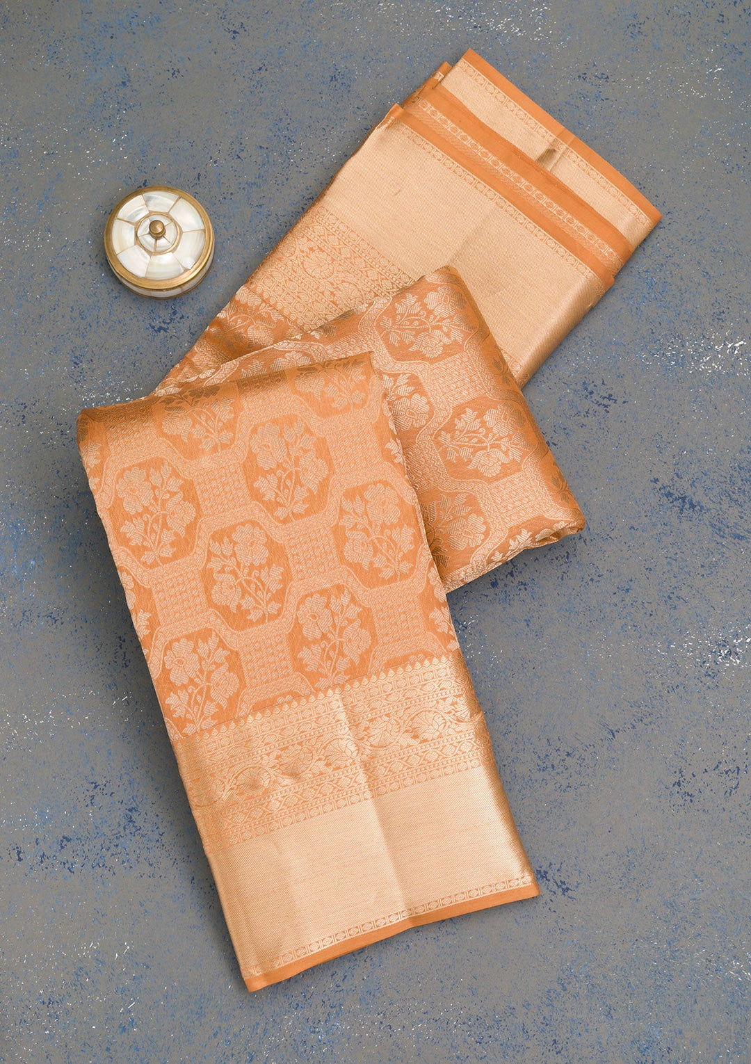 Gold Zariwork Pure Silk Saree-Koskii