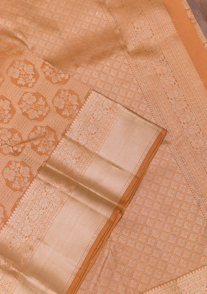 Gold Zariwork Pure Silk Saree-Koskii