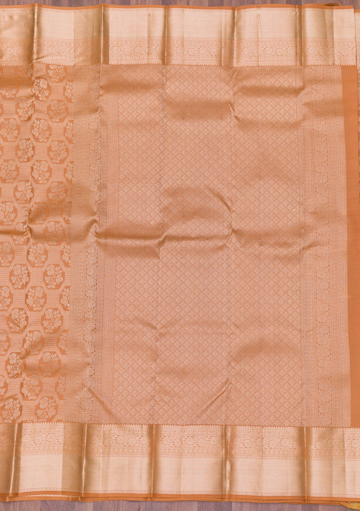 Gold Zariwork Pure Silk Saree-Koskii