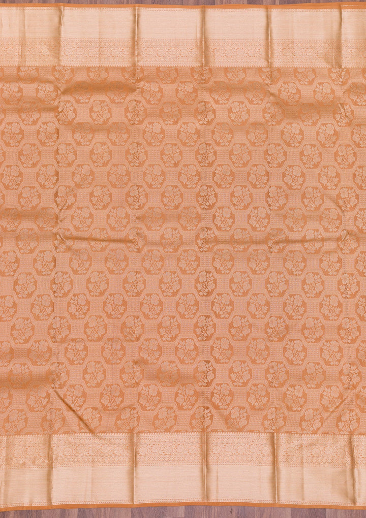 Gold Zariwork Pure Silk Saree-Koskii
