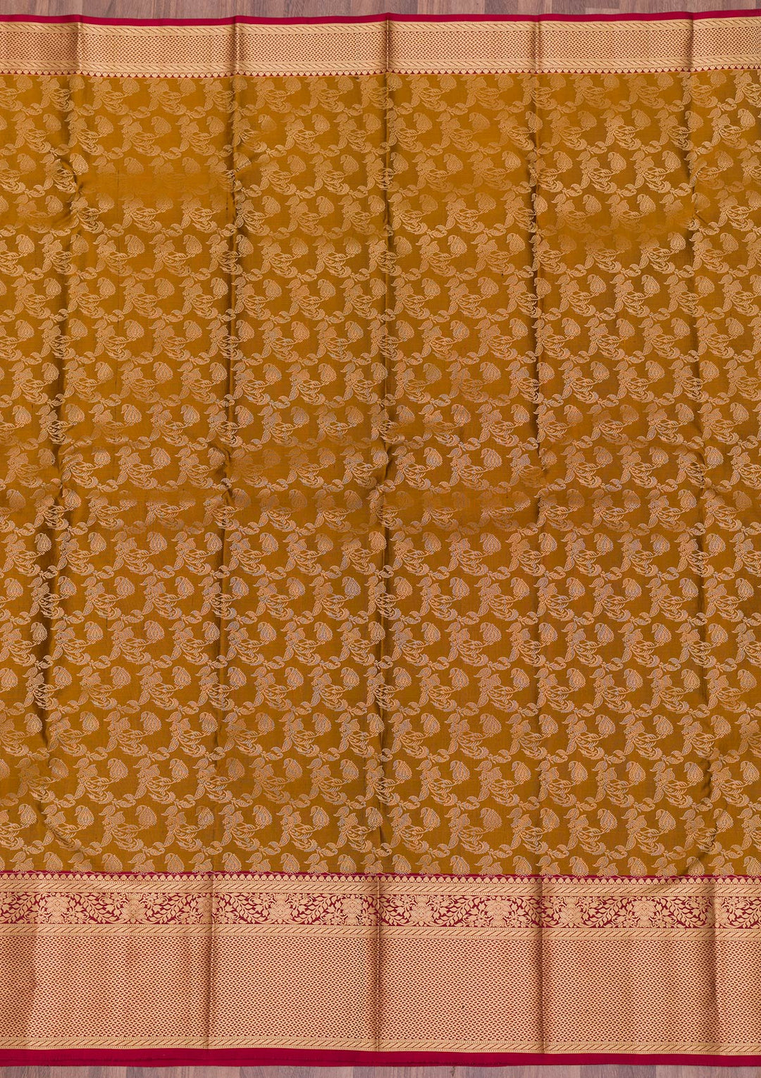 Gold Zariwork Pure Silk Saree-Koskii