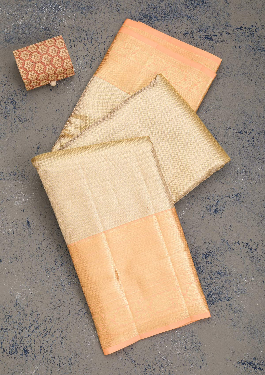 Gold Zariwork Pure Silk Saree-Koskii