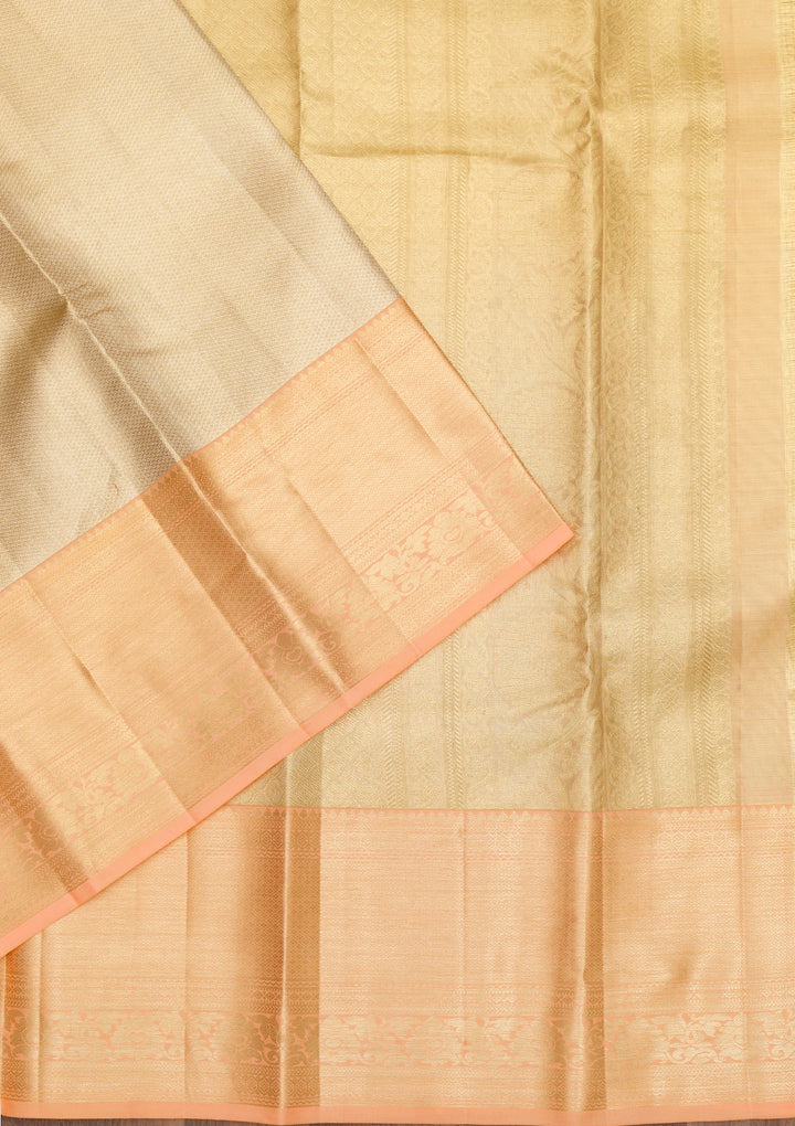 Gold Zariwork Pure Silk Saree-Koskii