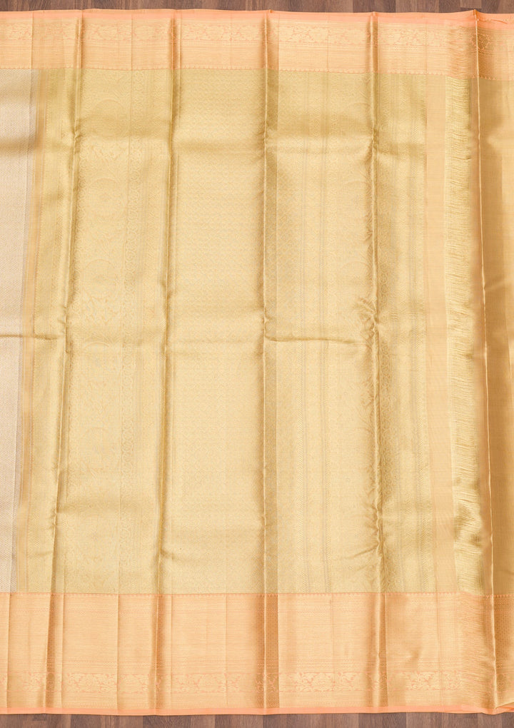 Gold Zariwork Pure Silk Saree-Koskii